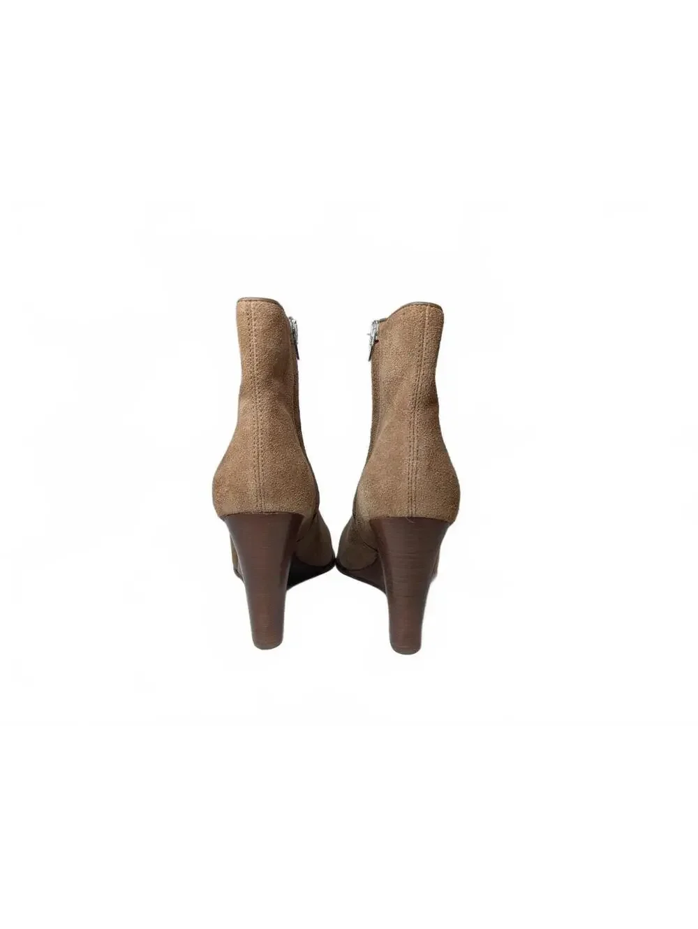 Dolce Vita Susann Wedge Bootie Tan Suede Ankle Boots Size 8.5